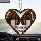 Printfamily M69 Elephant Couple God Blessed Personalized Ornament