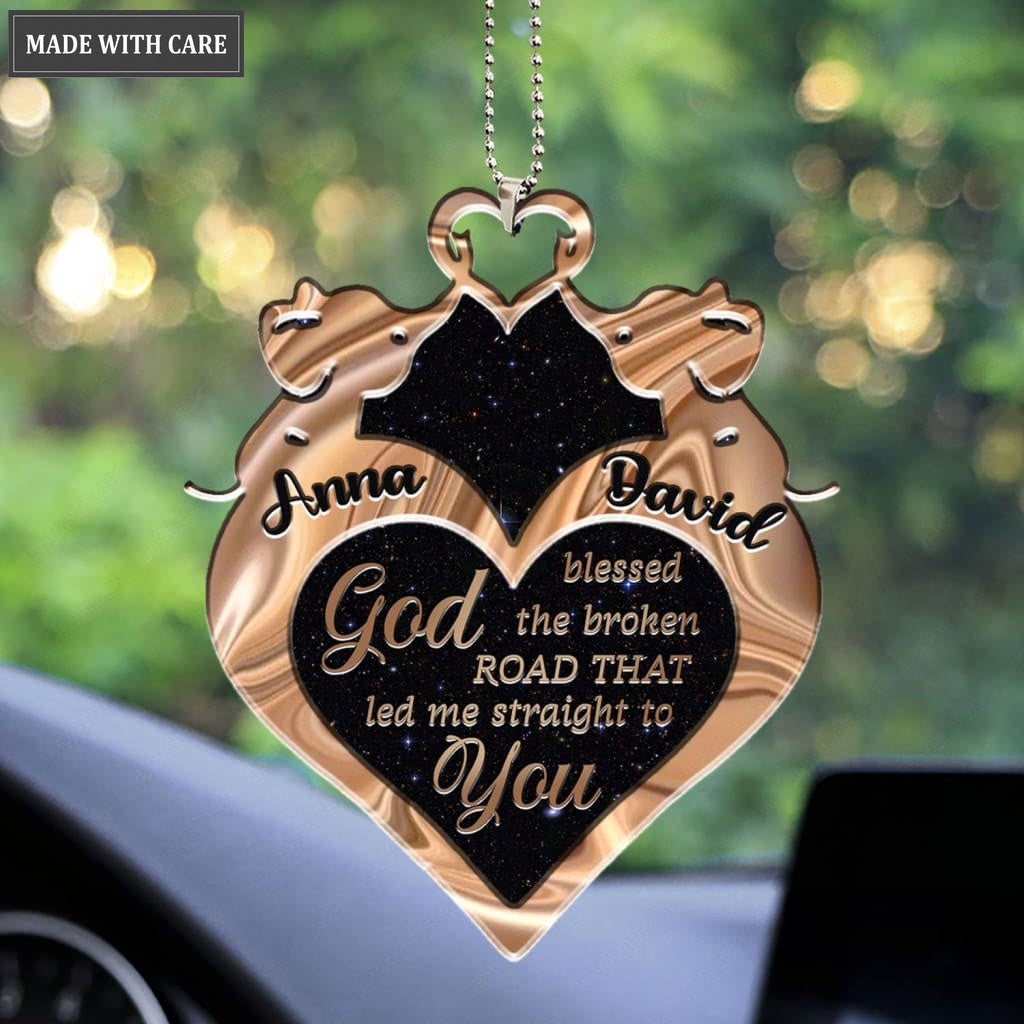 Luvingrace M71 Elephant Couple God Blessed Personalized Ornament