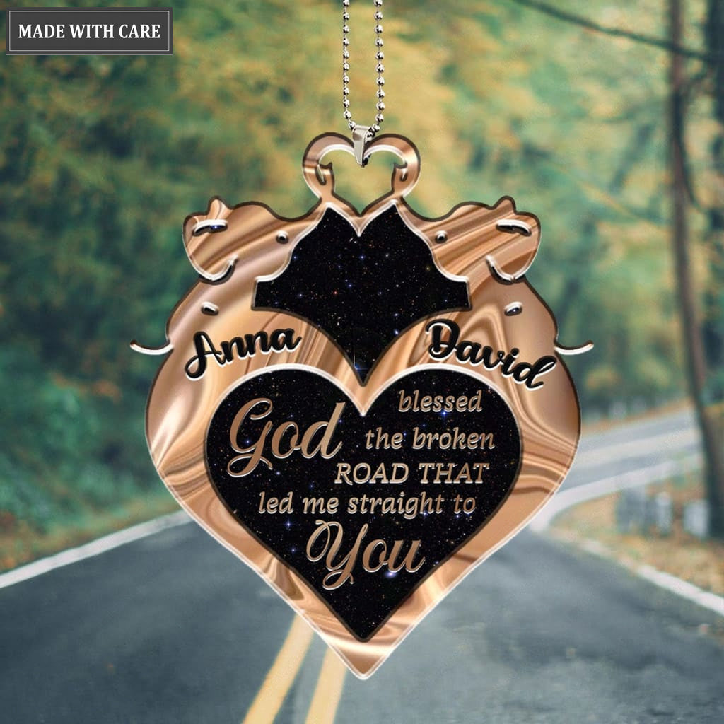 Luvingrace M71 Elephant Couple God Blessed Personalized Ornament