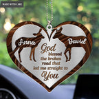 Printfamily M73 Deer Couple God Blessed Personalized Ornament