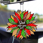 Christmas Sunflower God Says You Are Ornament
