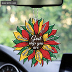 Happy Christmas Sunflower God Says You Are Ornament
