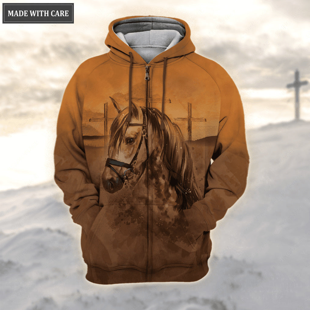 Horse Cross Faith Over Fear Hoodie