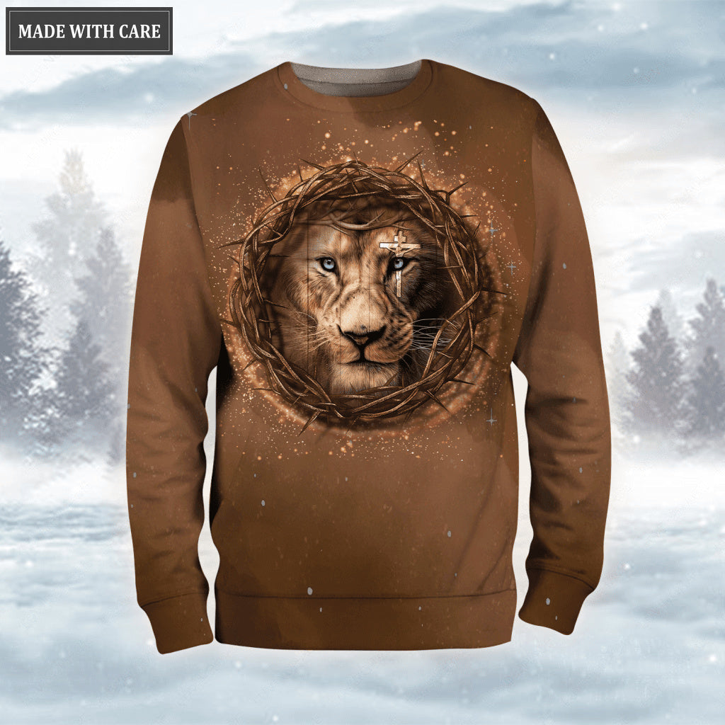 Jesus Lion Crown Of Thorns Be Still And Know That I Am God Hoodie