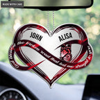 Red Hologram Infinity Heart God Blessed Personalized Ornament