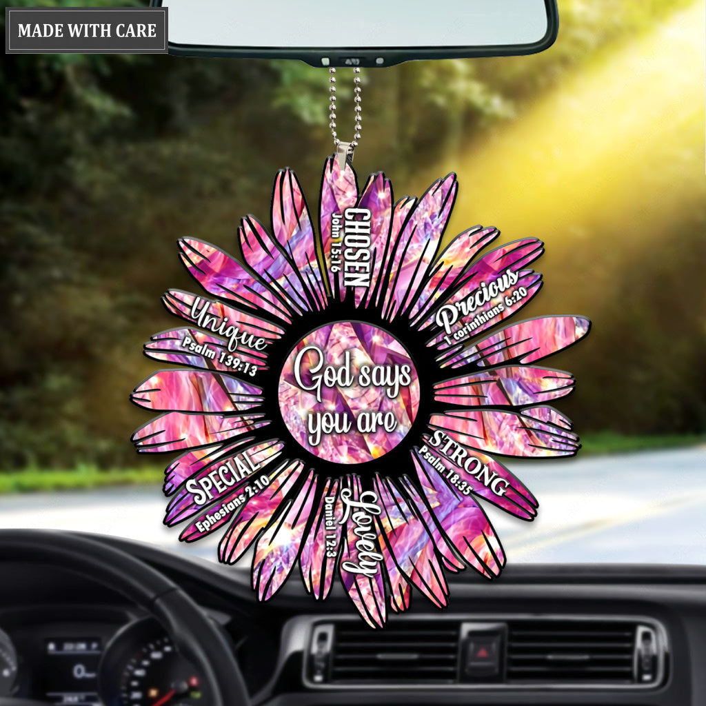 Crystal Flower God Says You Are Ornament