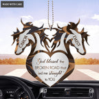 Horse Heads God Blessed Personalized Couple Ornament