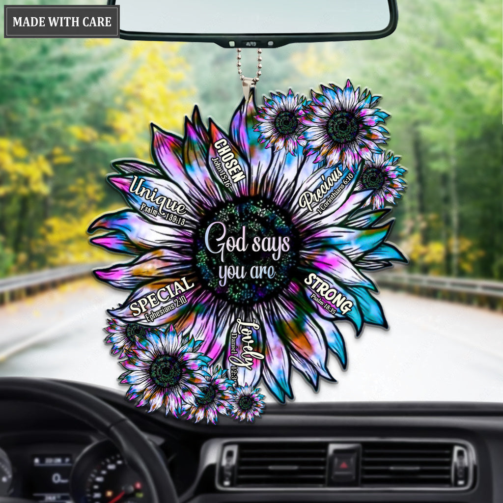 Splendid Sunflower God Says You Are Ornament