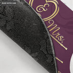Personalized Mr And Mrs Serve The Lord Faux Gold Ornate Doormat