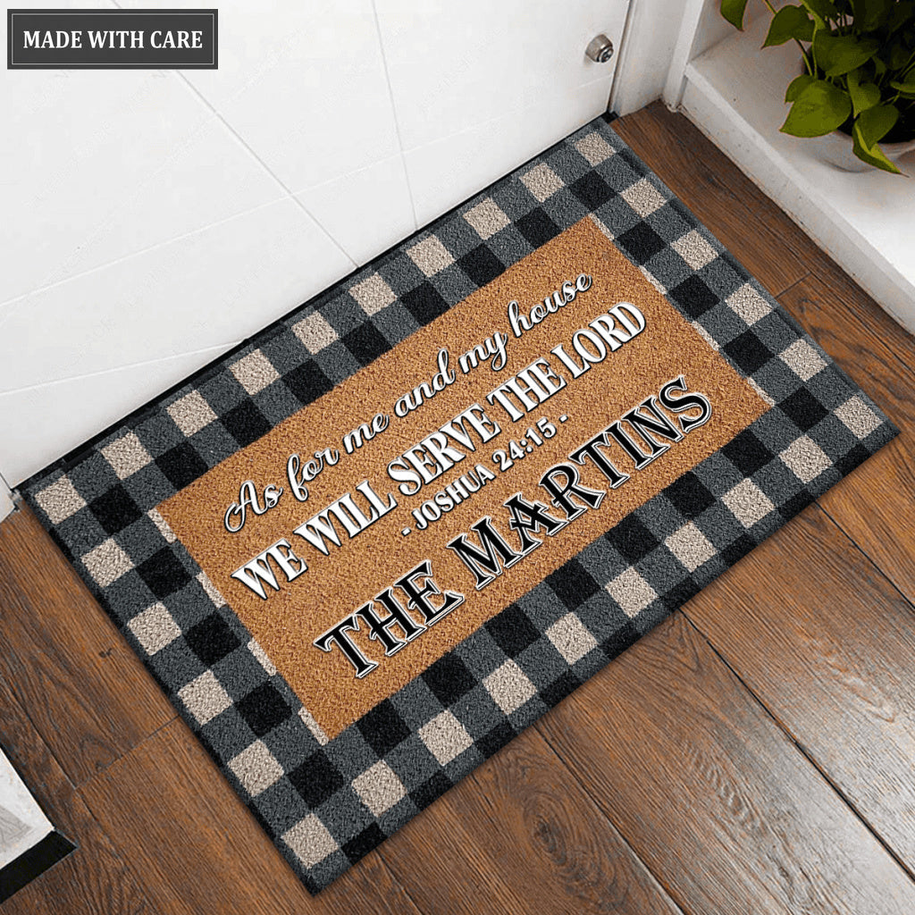 Personalized Home Fashions Serve The Lord Doormat