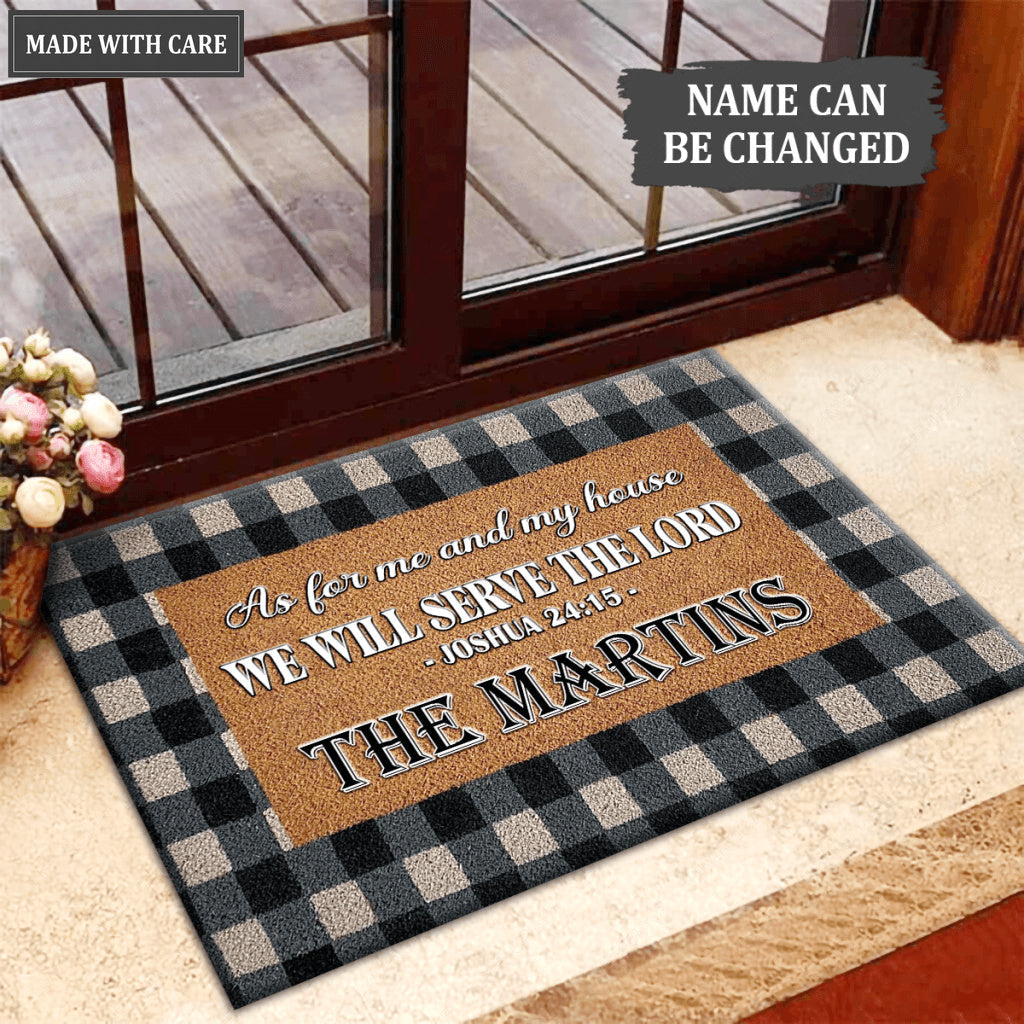 Personalized Home Fashions Serve The Lord Doormat