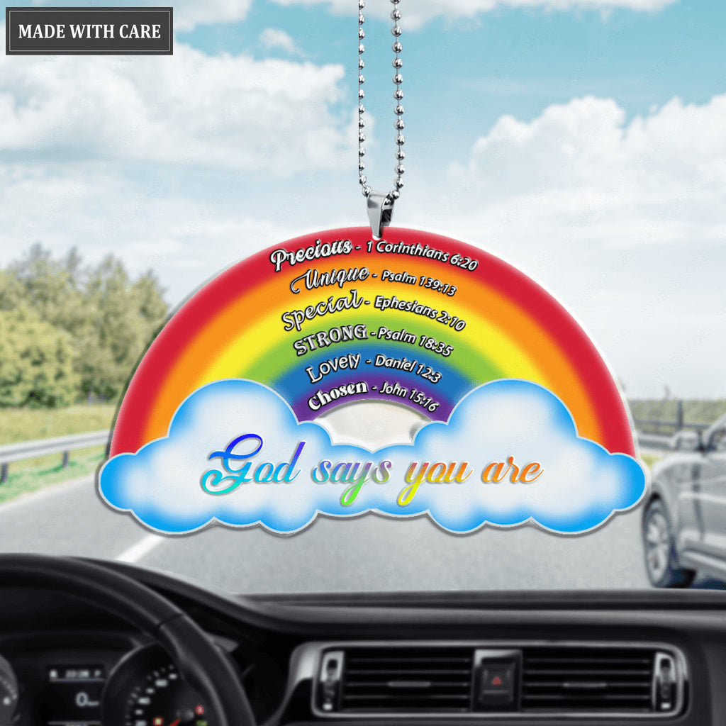 Rainbow God Says You Are Ornament