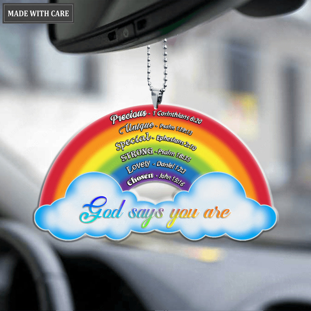 Rainbow God Says You Are Ornament