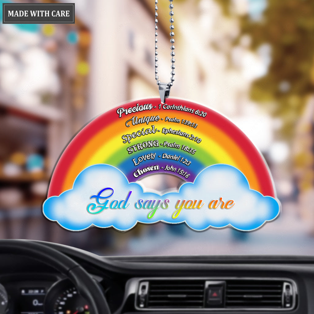 Rainbow God Says You Are Ornament