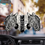 Zebra Couple God Blessed Personalized Ornament