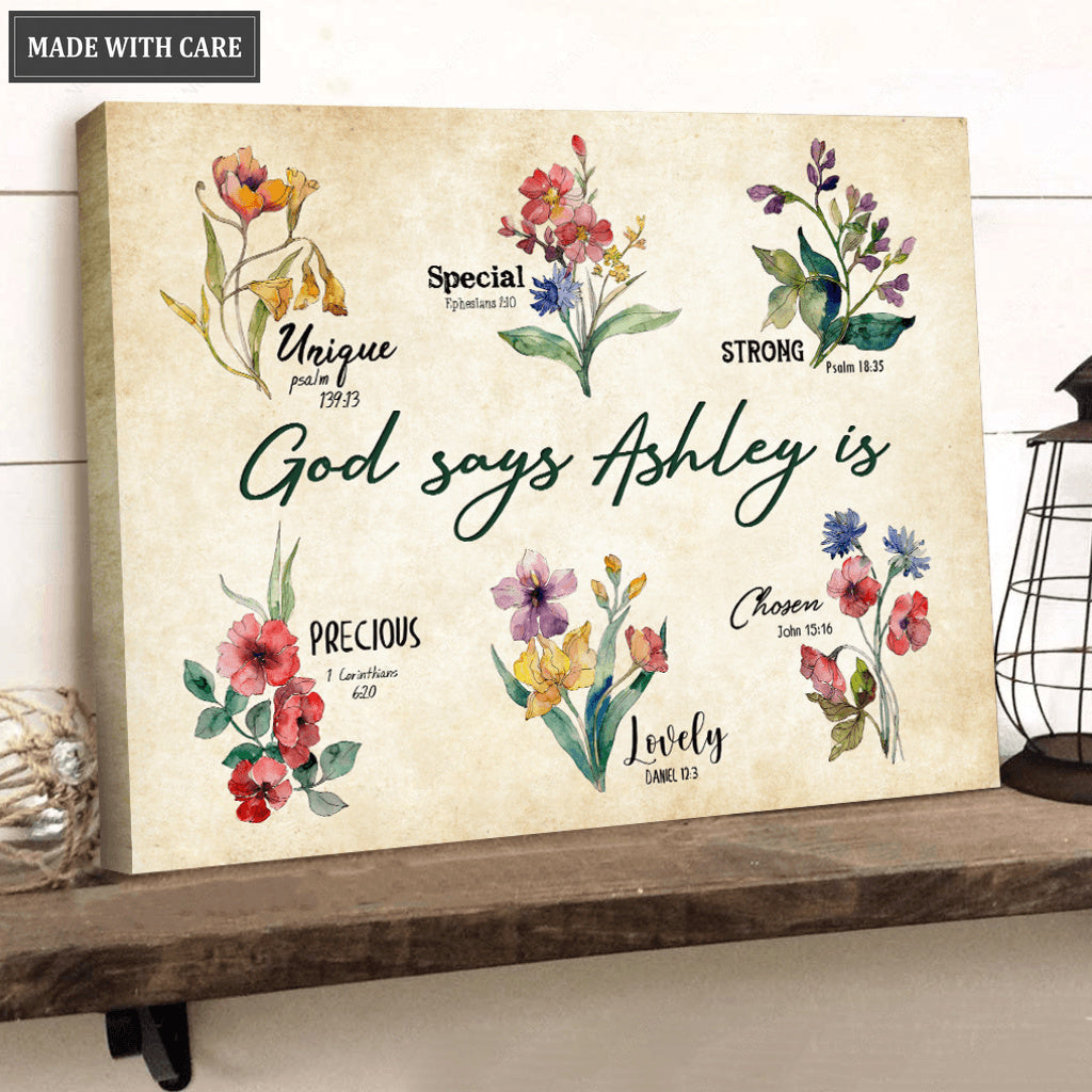 Personalized These Flowers Are You Wall Art