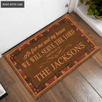 Authentic Design Serve The Lord Personalized Doormat