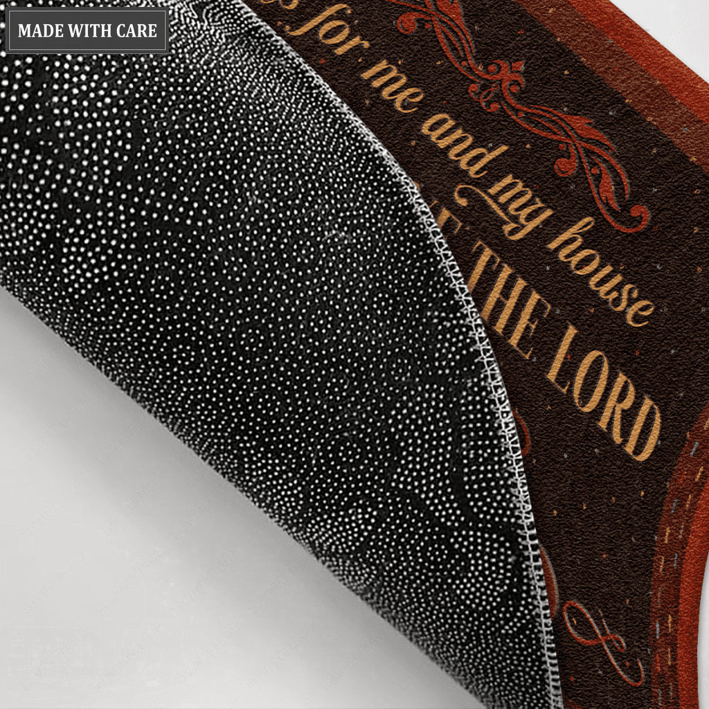 Dotted Brown Serve The Lord Personalized Doormat