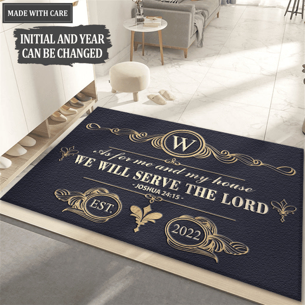 Personalized Decorative Divider Serve The Lord Doormat