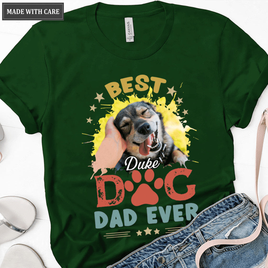 Best Dog Dad Ever Personalized Tshirt