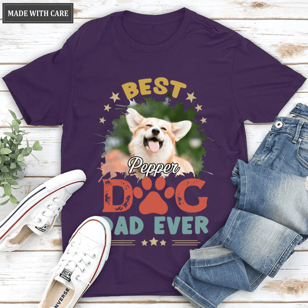 Best Dog Dad Ever Personalized Tshirt