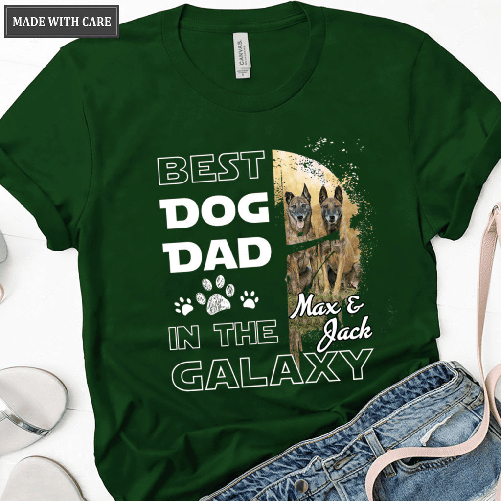 Best Dog Dad In The Galaxy Personalized Tshirt