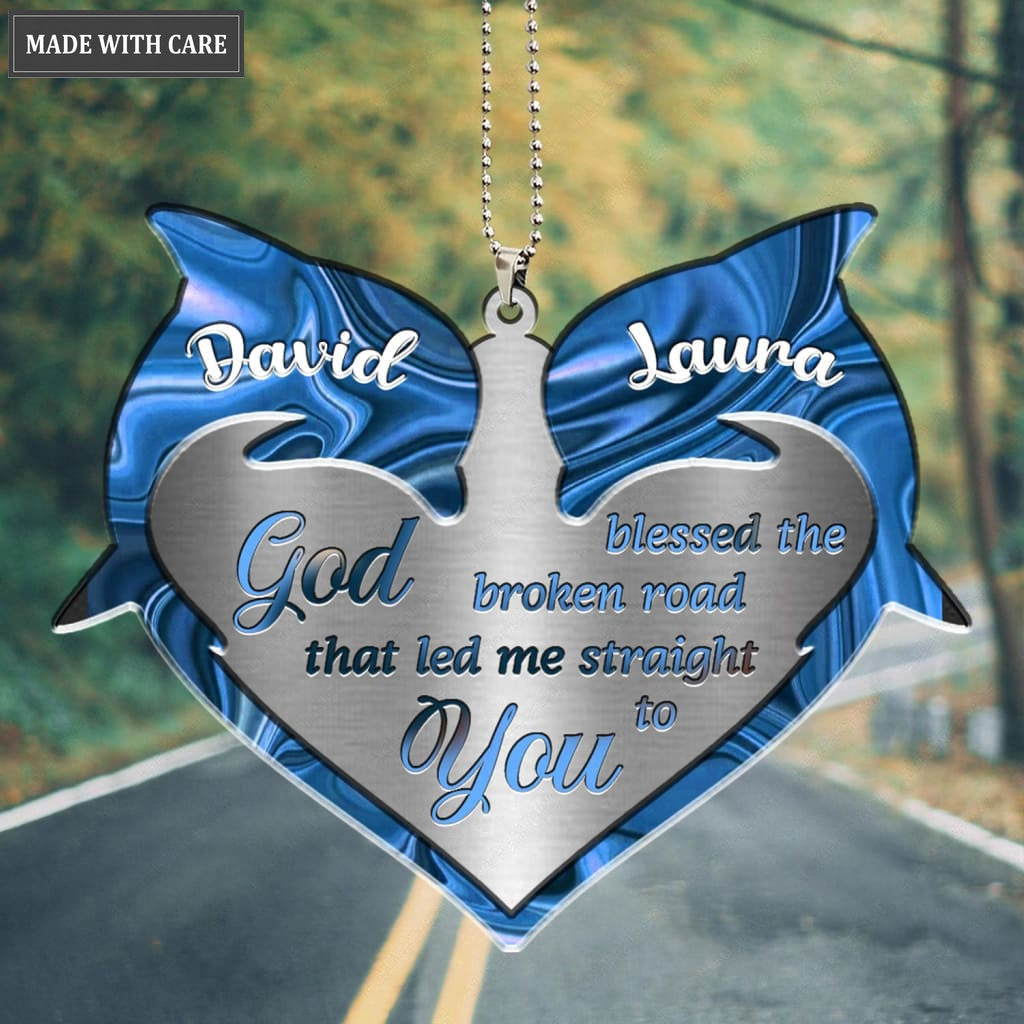 Luvingrace M78 Dolphin Couple God Blessed Personalized Ornament