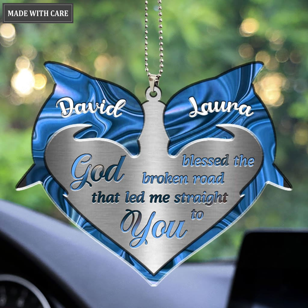 Luvingrace M78 Dolphin Couple God Blessed Personalized Ornament