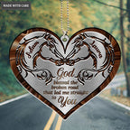 Printfamily M79 Horse Couple God Blessed Personalized Ornament