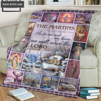 Christmas Snow House As For Me And My House Personalized Blanket