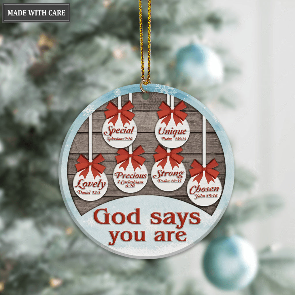 Christmas Vintage Baubles God Says You Are Ornament