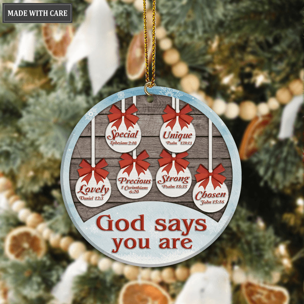 Christmas Vintage Baubles God Says You Are Ornament