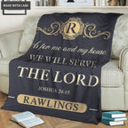 Vintage Elegant As For Me And My House Personalized Blanket