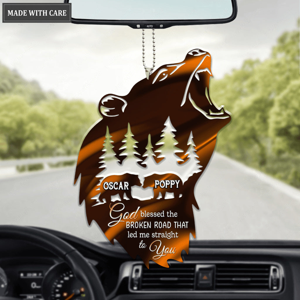 Life Of Bear Couple God Blessed Personalized Ornament