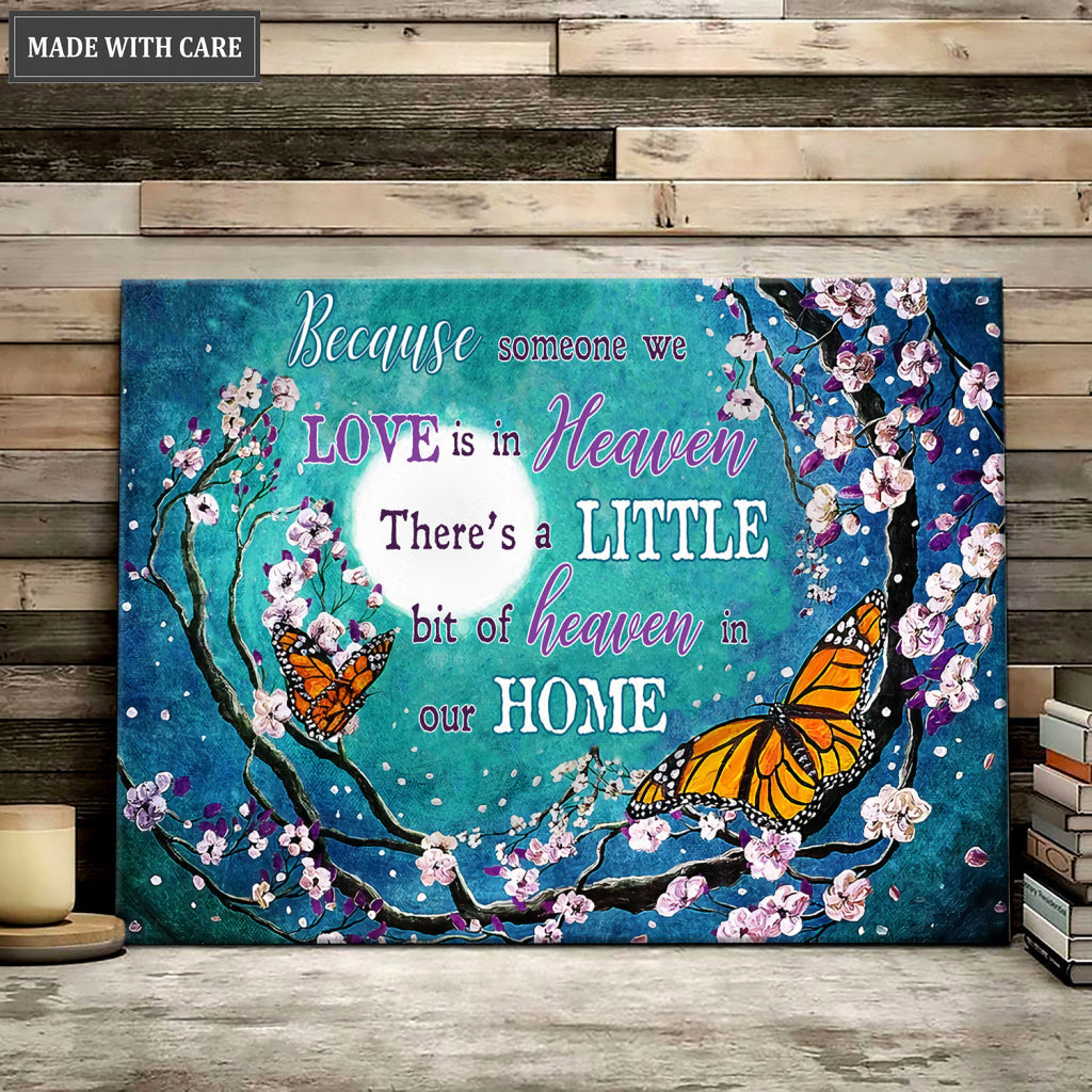 Memorial Monarch Butterflies In Teal Wall Art