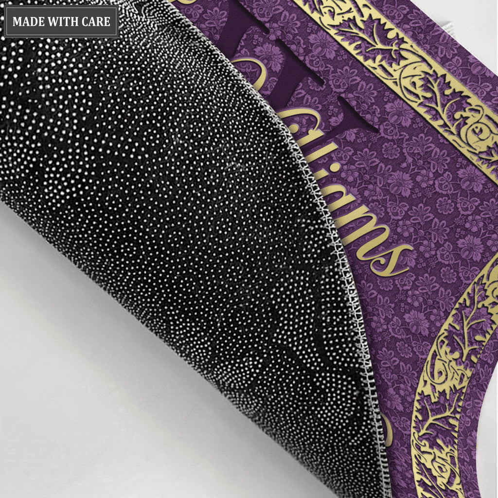 Personalized Gold Purple Serve The Lord Doormat