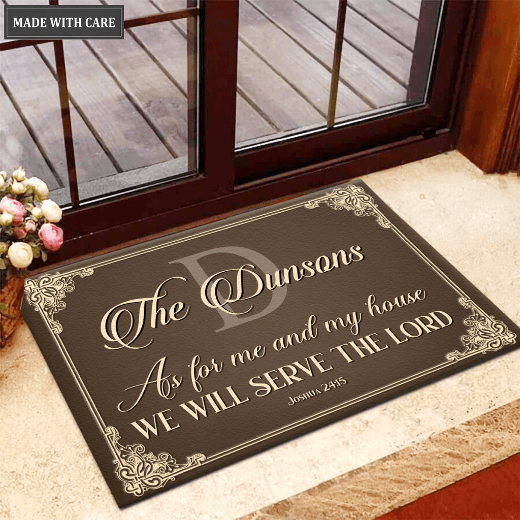 Personalized Monogram Brown Doormat
