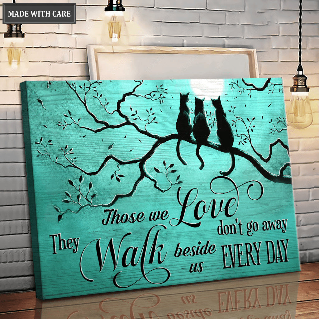 They Walk Beside Us Every Day Cats Under A Full Moon Wall Art