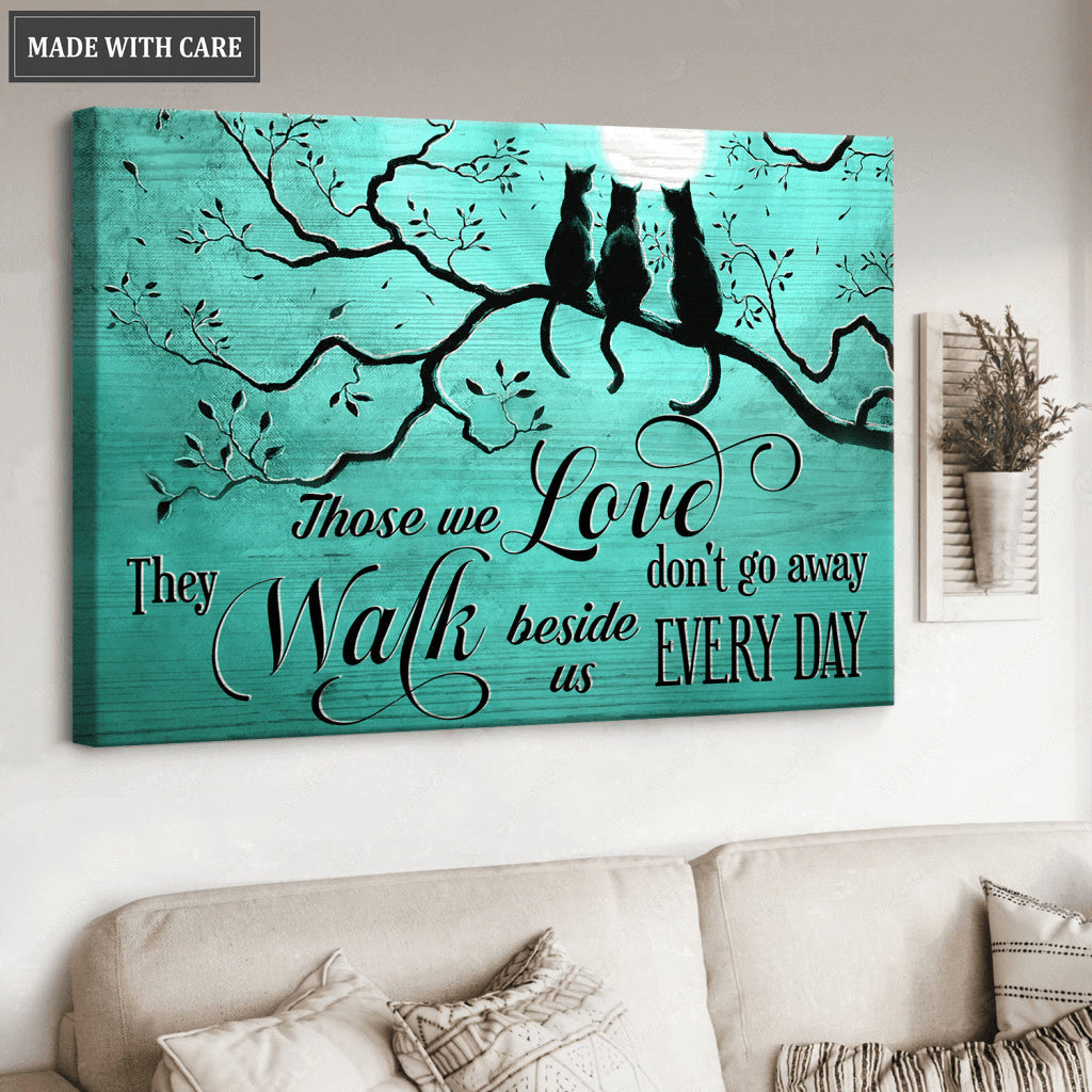 They Walk Beside Us Every Day Cats Under A Full Moon Wall Art