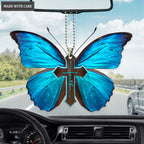 Morpho Butterfly Faith Ornament