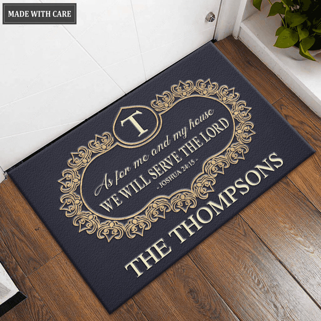 Graceful Template Serve The Lord Personalized Doormat