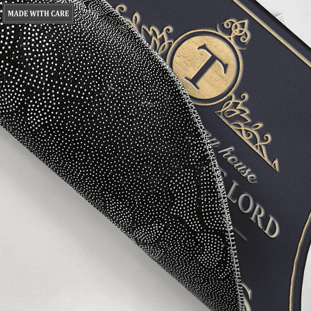 Monogram Design Elements Graceful Template Serve The Lord Personalized Doormat