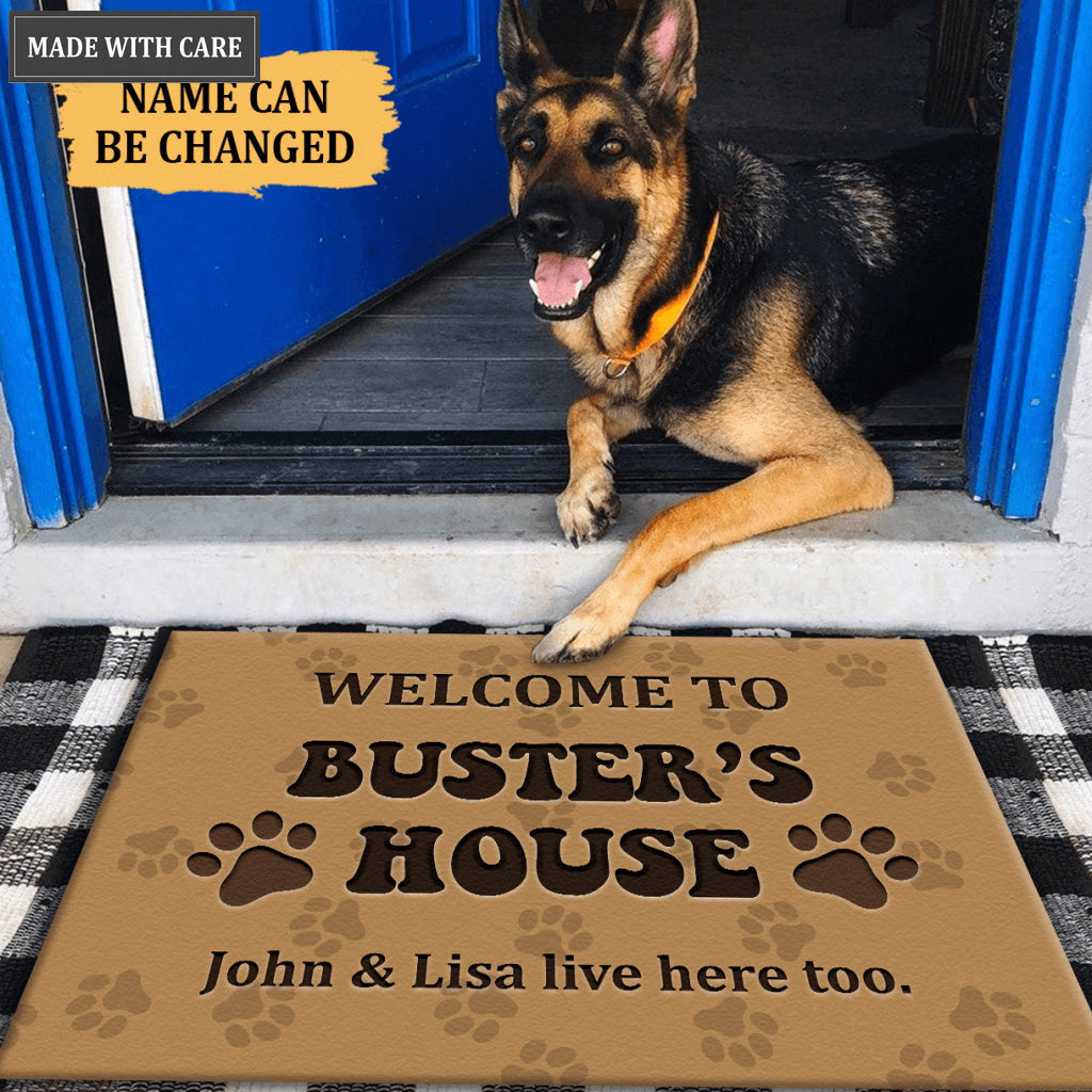 Welcome Custom Pet Mat, Personalized Pet Decorative Mat, Doormat (Cat & Dog)