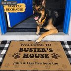 Welcome Custom Pet Mat, Personalized Pet Decorative Mat, Doormat (Cat & Dog)