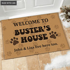 Welcome Custom Pet Mat, Personalized Pet Decorative Mat, Doormat (Cat & Dog)