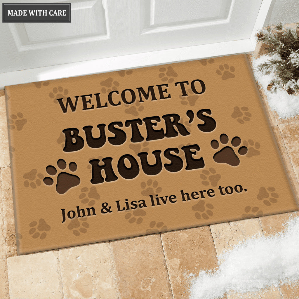 Welcome Custom Pet Mat, Personalized Pet Decorative Mat, Doormat (Cat & Dog)