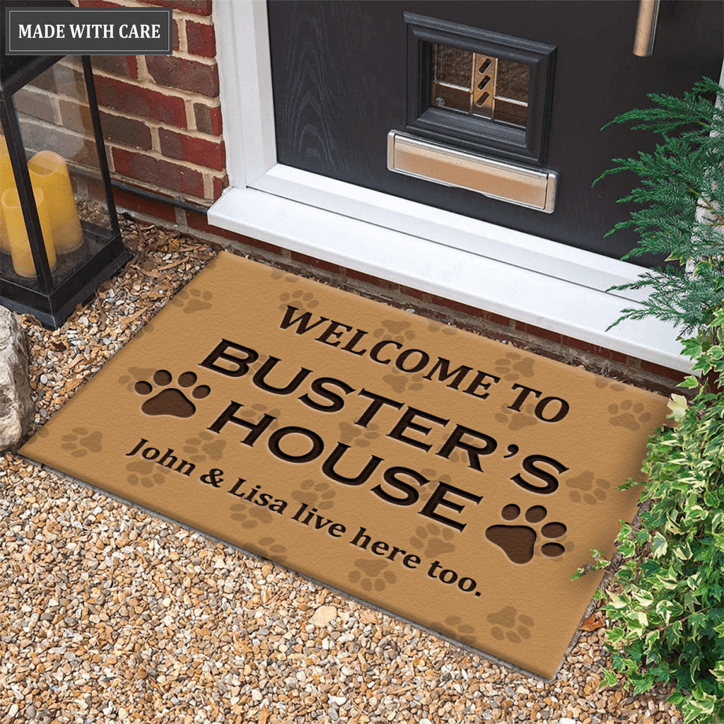Welcome Custom Pet Mat, Personalized Pet Decorative Mat, Doormat (Cat & Dog)