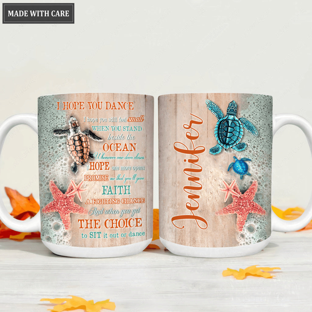 Personalized Ocean Turtle Glory Ceramic 15Oz Mug
