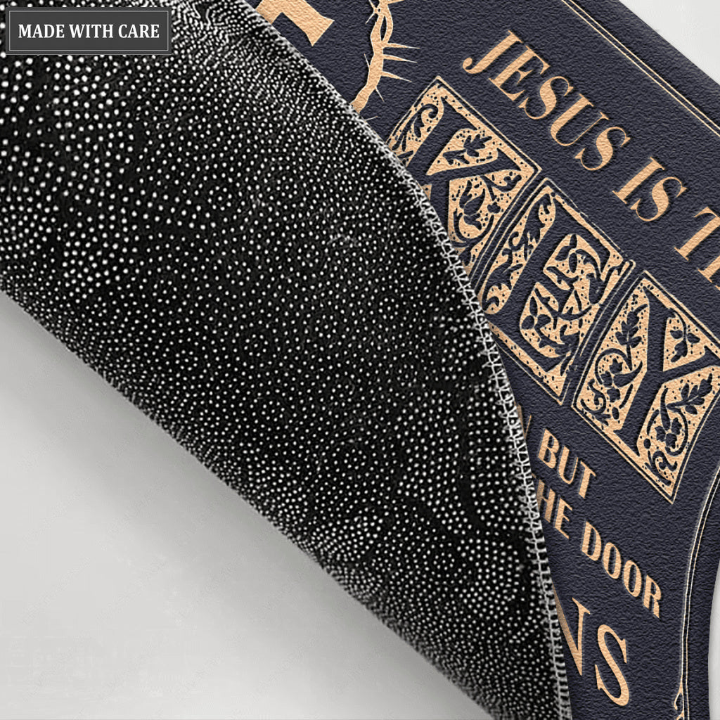 Personalized Doormat Jesus Is The Key To Heaven But Faith Unlocks The Door