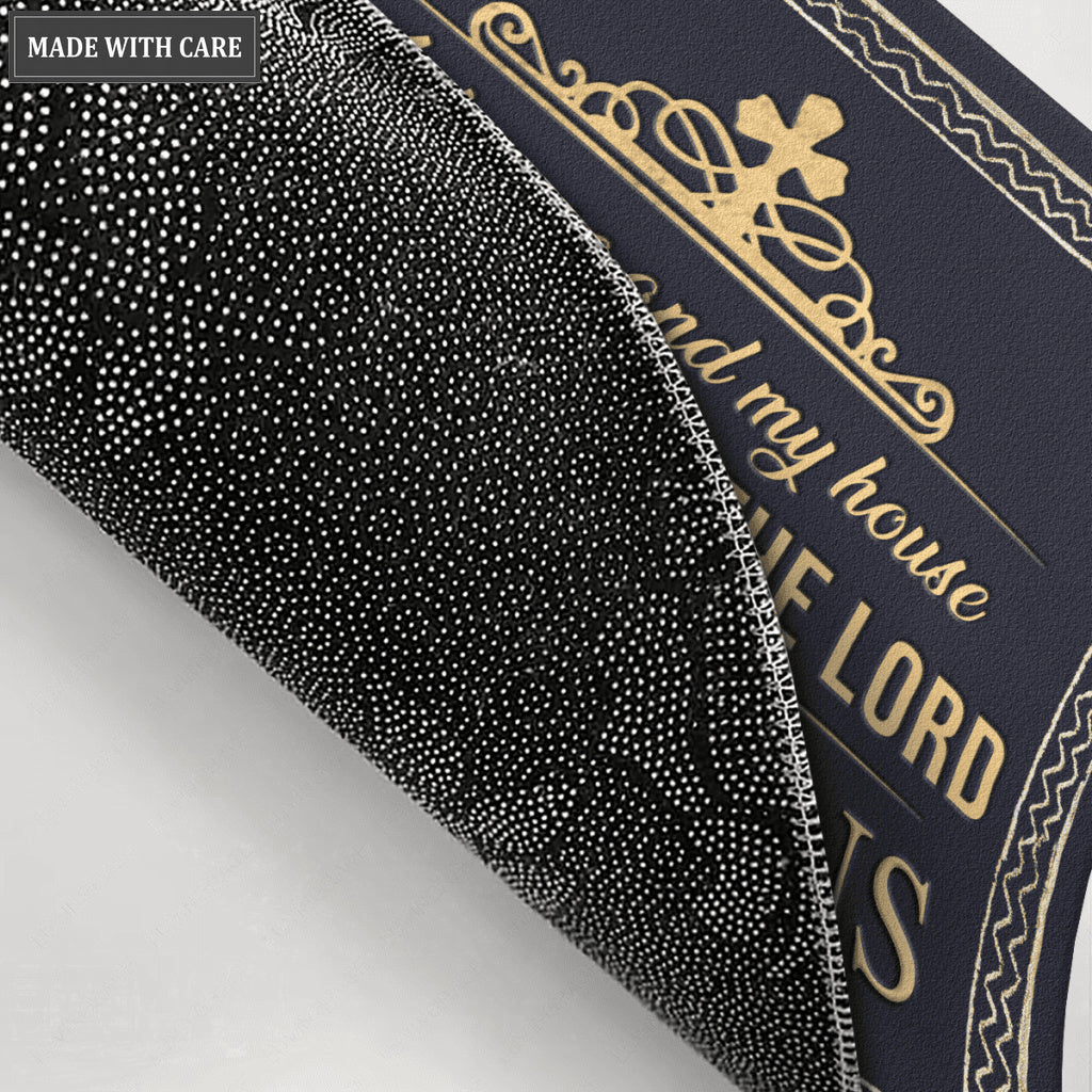 Ripple Border Serve The Lord Personalized Doormat